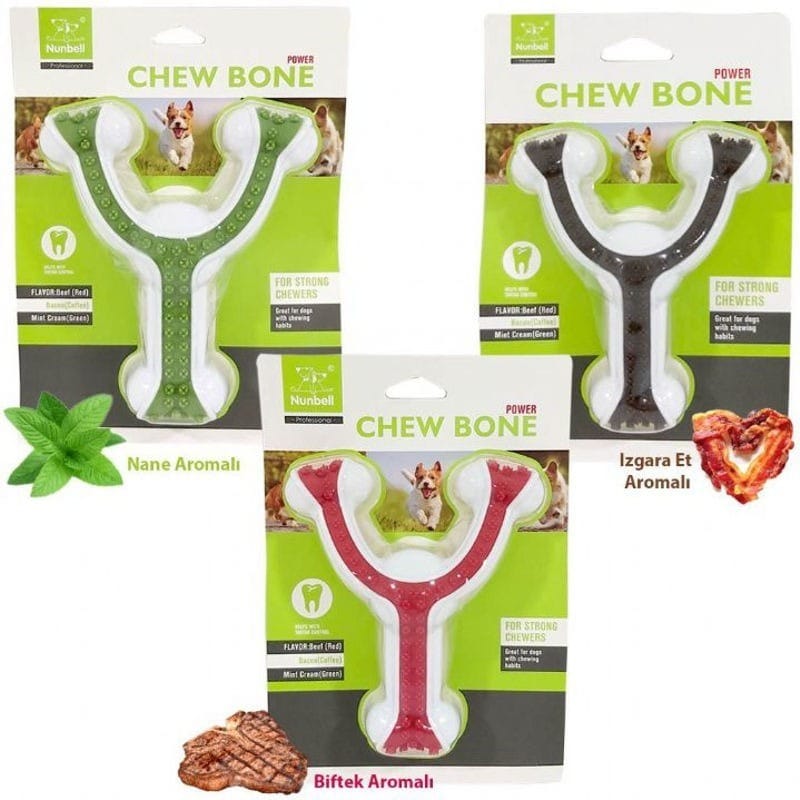 Nunbell Köpek Oyuncağı Aromalı Çatal Kemik M Nunbell Köpek Oyuncağı Aromalı Çatal Kemik M