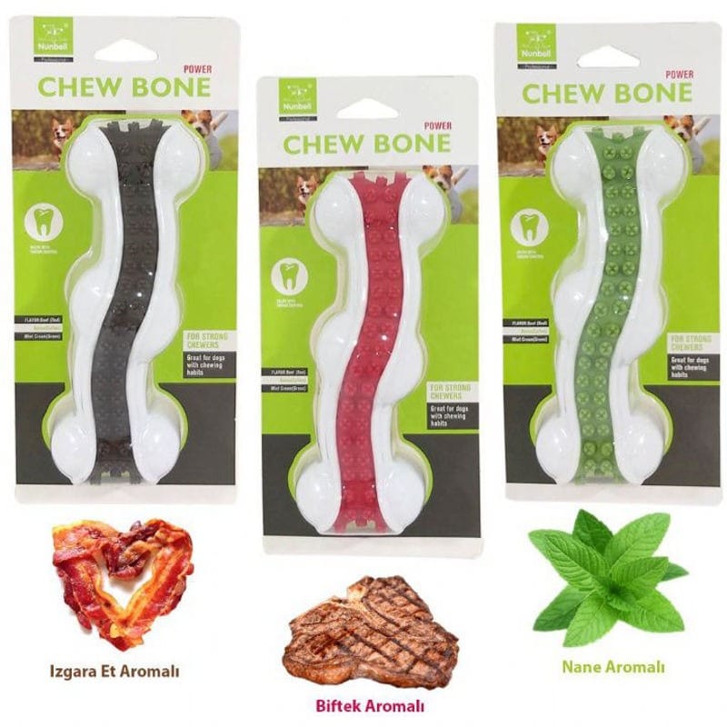 Nunbell Köpek Oyuncağı Aromalı Dolgulu Kemik L Nunbell Köpek Oyuncağı Aromalı Dolgulu Kemik L