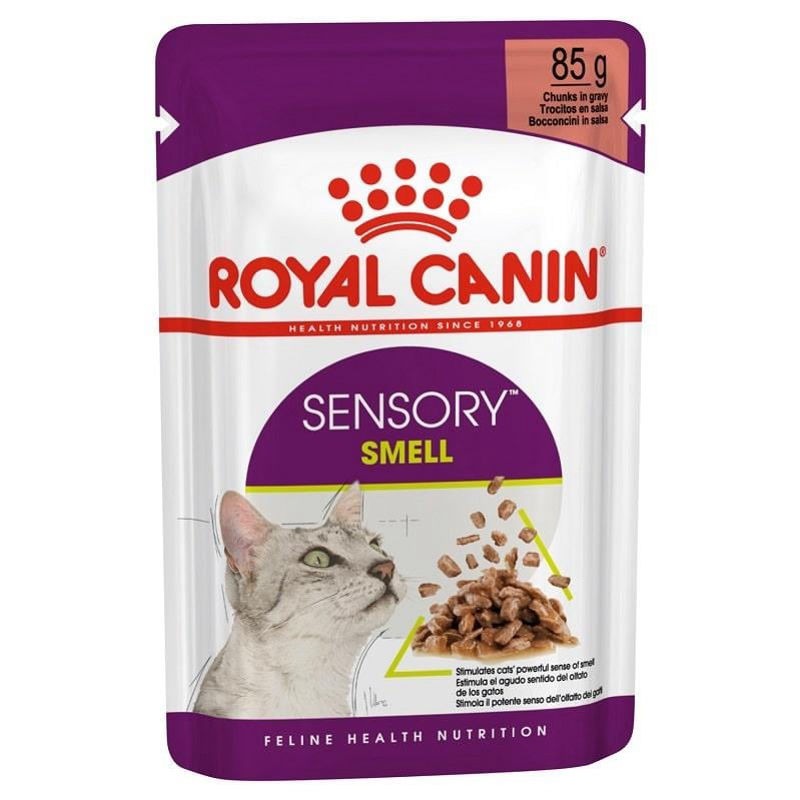 Royal Canin Sensory Smell Etli ve Balıklı Soslu Kedi Konservesi 85gr 12'li