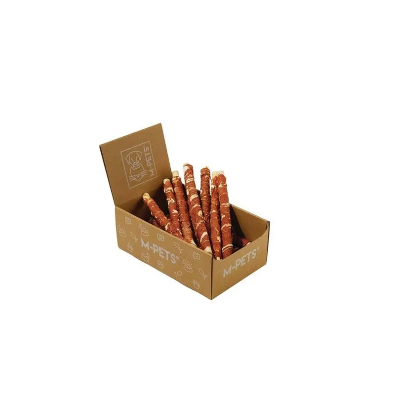 M-Pets Bite Delight Salmon With Codfish Wrap 28Cm Köpek Ödül 2Kg