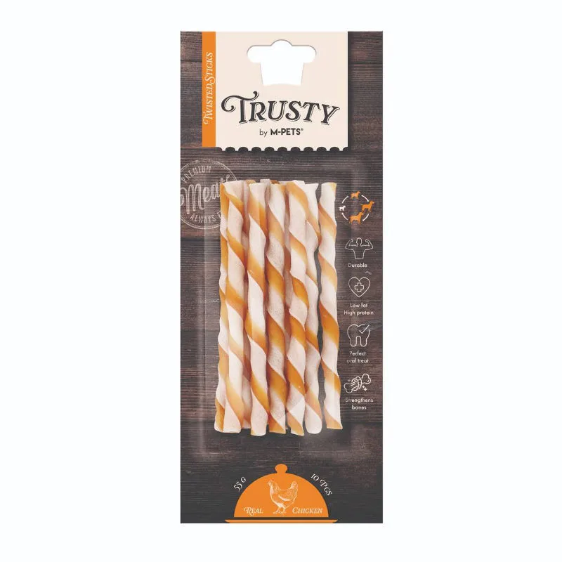 M-Pets Trusty Chicken Twisted Sticks 10Lu 55Gr/12,7Cm
