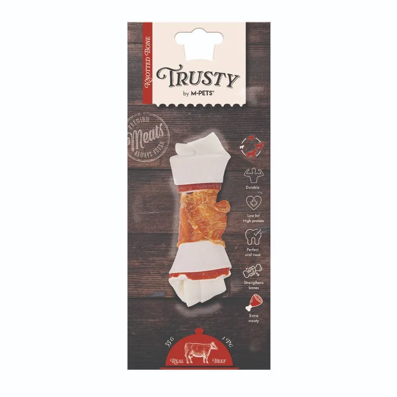 M-Pets Trusty Extra Beef Düğümlü Kemik 55Gr/12,7Cm