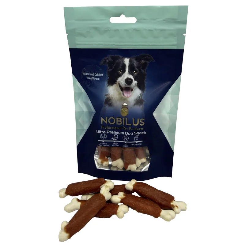 Nobilus Rabbit And Calcium Bone Wraps Dog Snack
