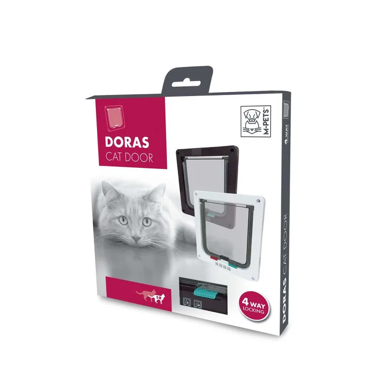 M-Pets Doras Kedi Kapısı 4 Yollu Brown 197mmx190mm
