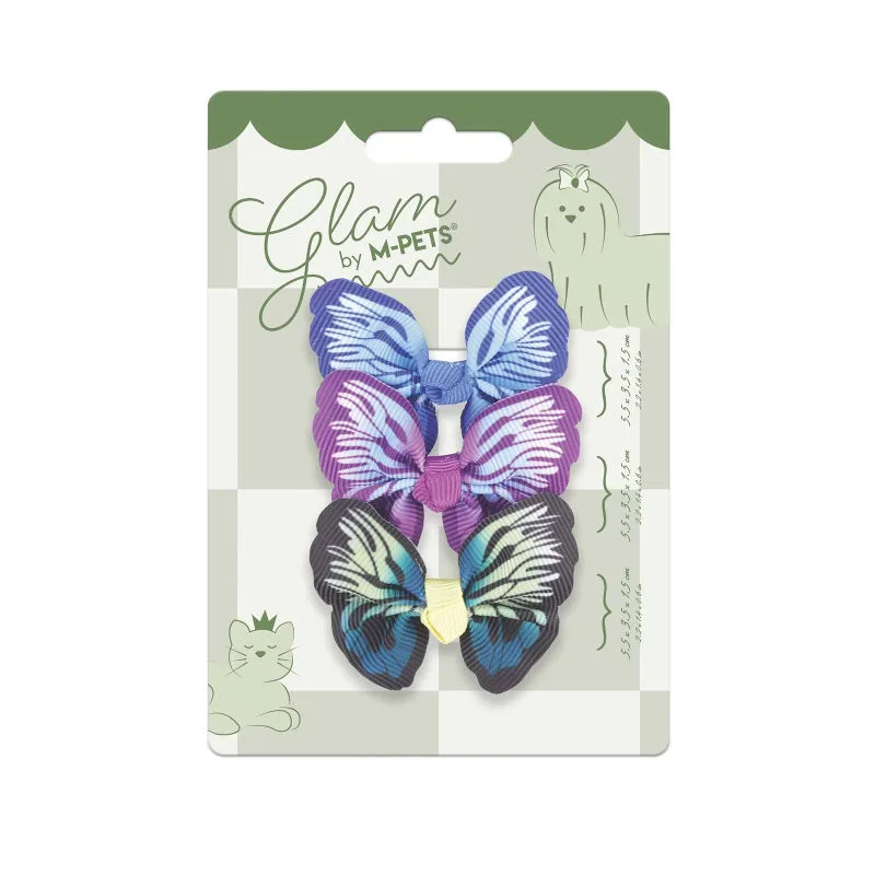 M-Pets Glam Köpekler İçin Aksesuar Toka Blue/Purple/Green