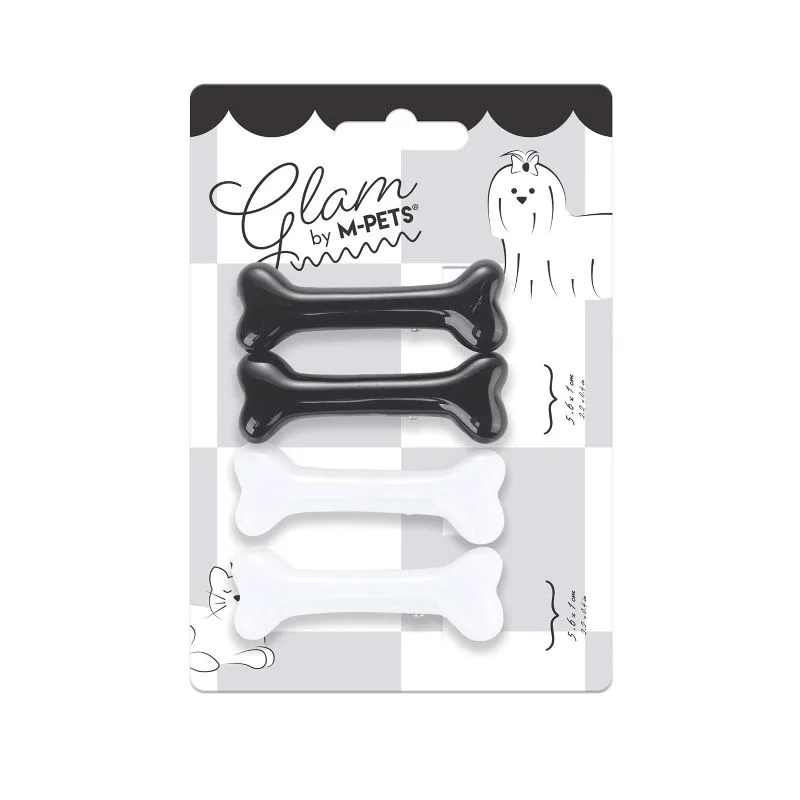 M-Pets Glam Köpekler İçin Aksesuar Toka Black/White